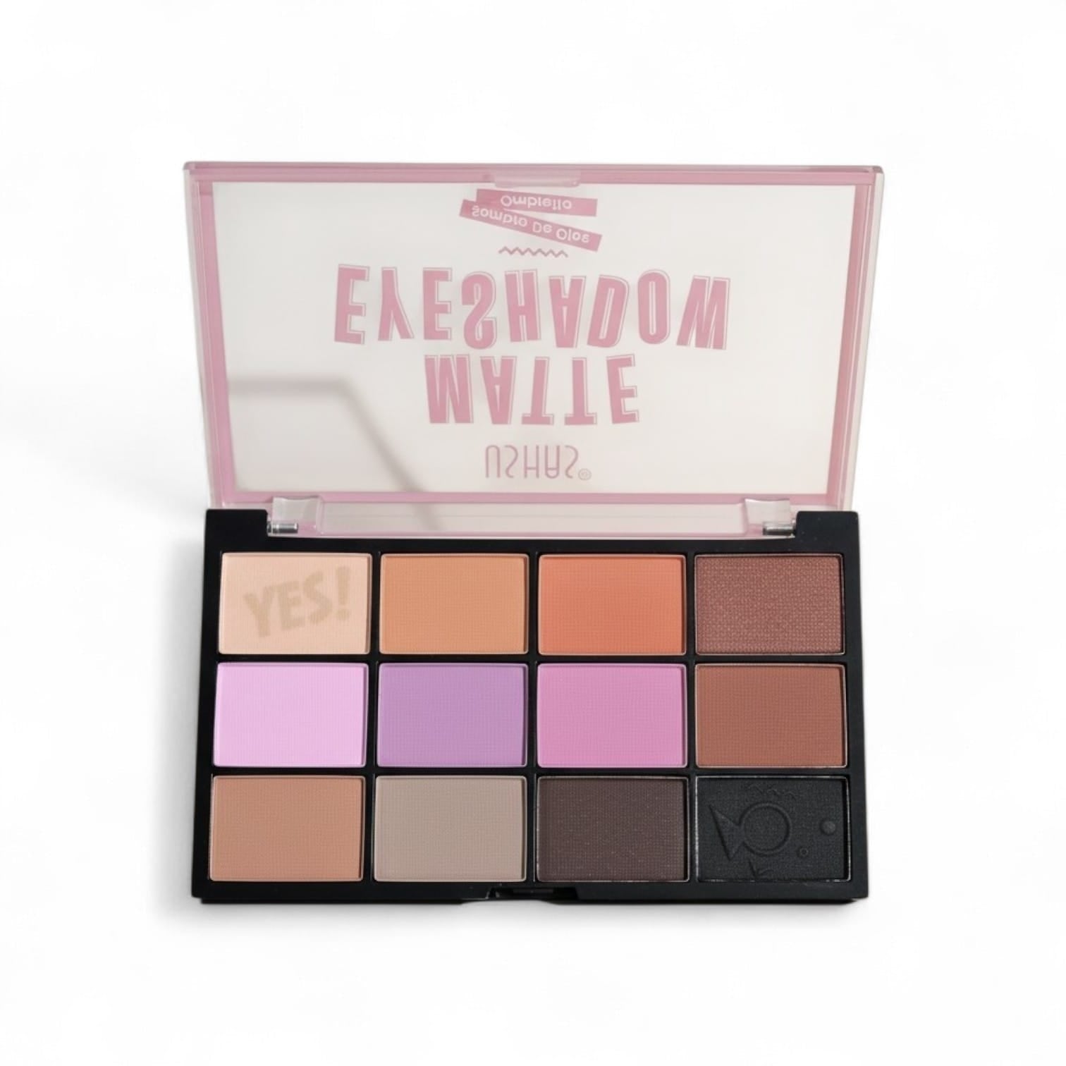 Paleta Farduri Matte 12 Culori – Nuante Roz, Mov si Neutre – Machiaj Rapid & Daily Look